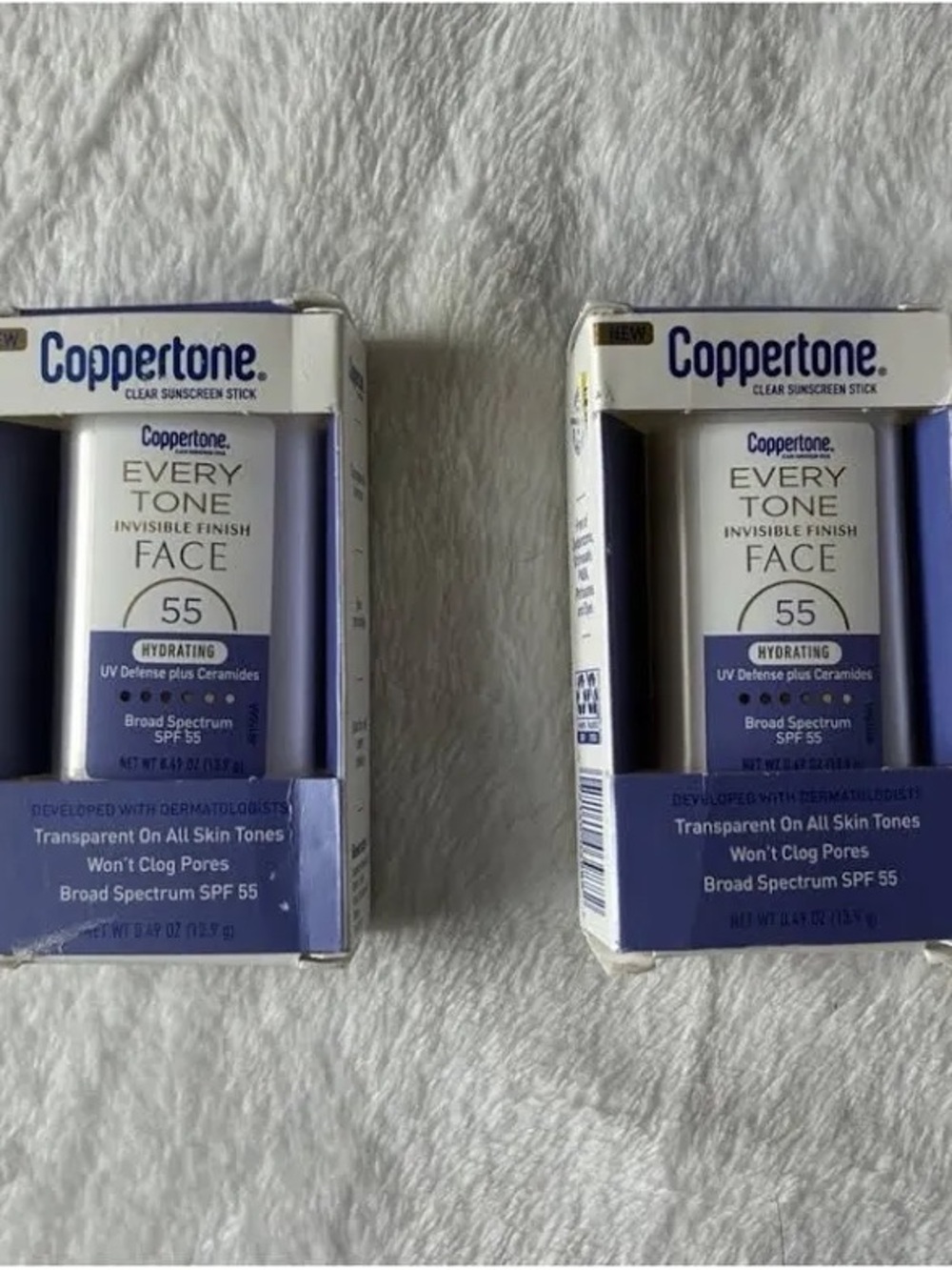 Coppertone Every Tone Invisible Finish Face Stick SPF 55 - 2 pk
